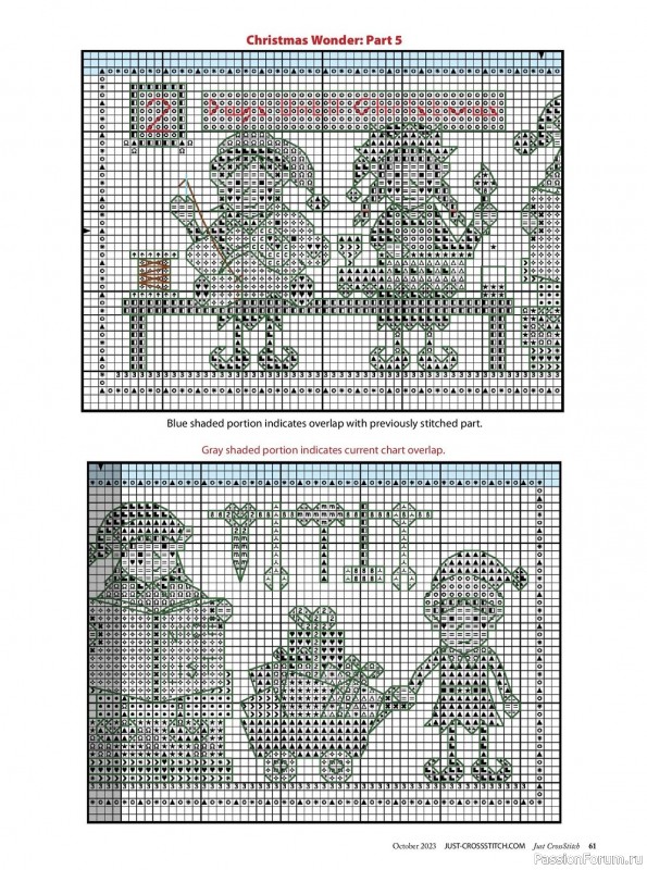 Коллекция вышивки в журнале «Just CrossStitch - October 2023»