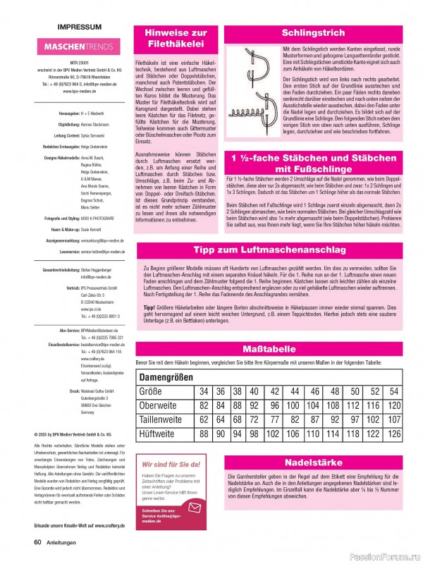 Вязаные модели в журнале «Maschentrends №1 2025»