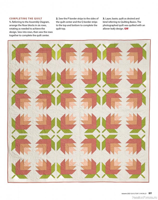 Коллекция проектов для рукодельниц в журнале «Quilter's World - Autumn 2025»