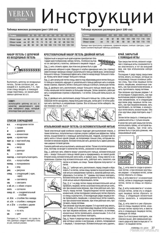 Вязаные модели в журнале «Verena №3 2024»