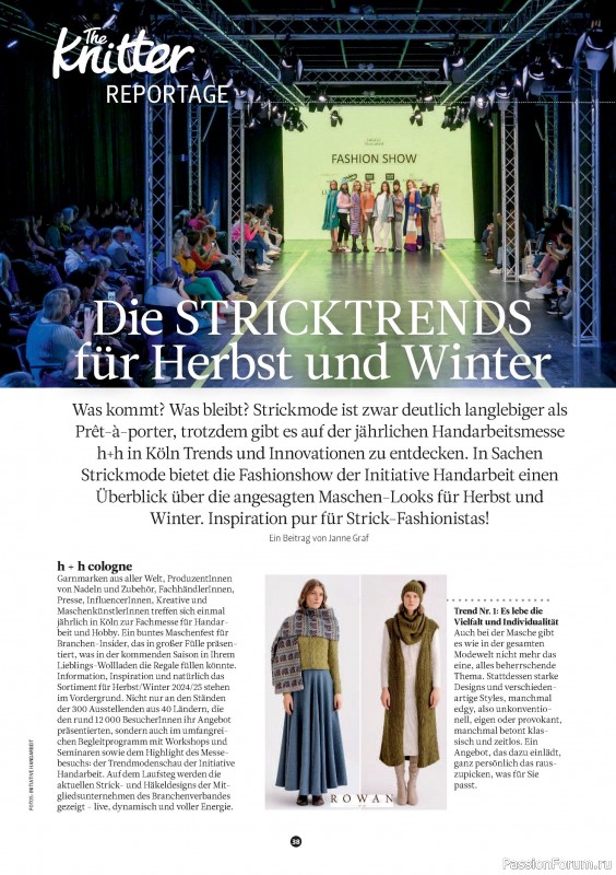 Вязаные проекты спицами в журнале «The Knitter German №71 2024»