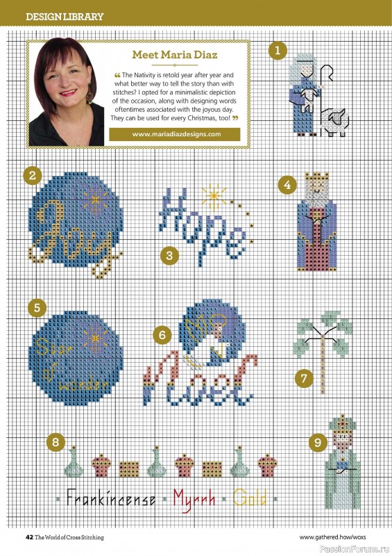 Коллекция вышивки в журнале «The World of Cross Stitching №352 2024»