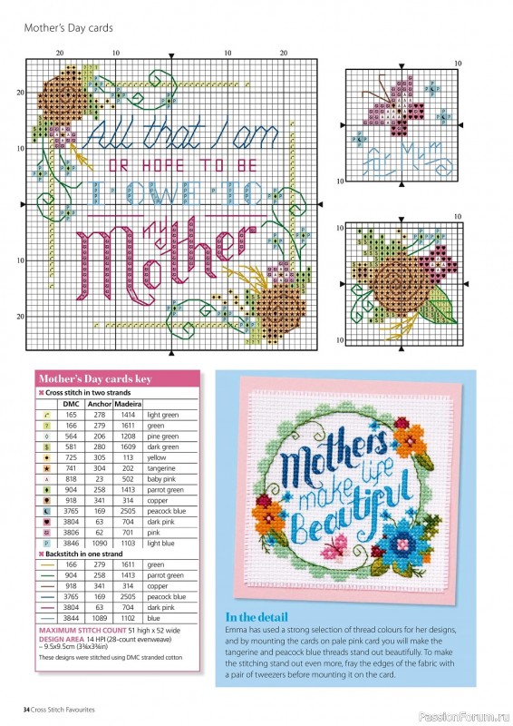 Коллекция вышивки крестиком в журнале «Cross Stitch Favourites - Spring/Summer 2022»