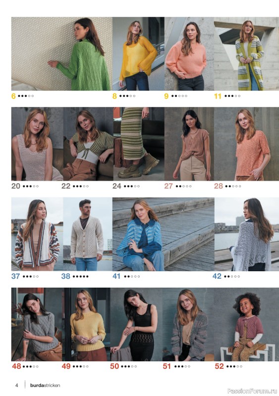 Вязаные модели в журнале «Burda Stricken №2 2022»
