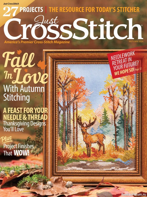 Коллекция вышивки в журнале «Just CrossStitch - Autumn 2024»