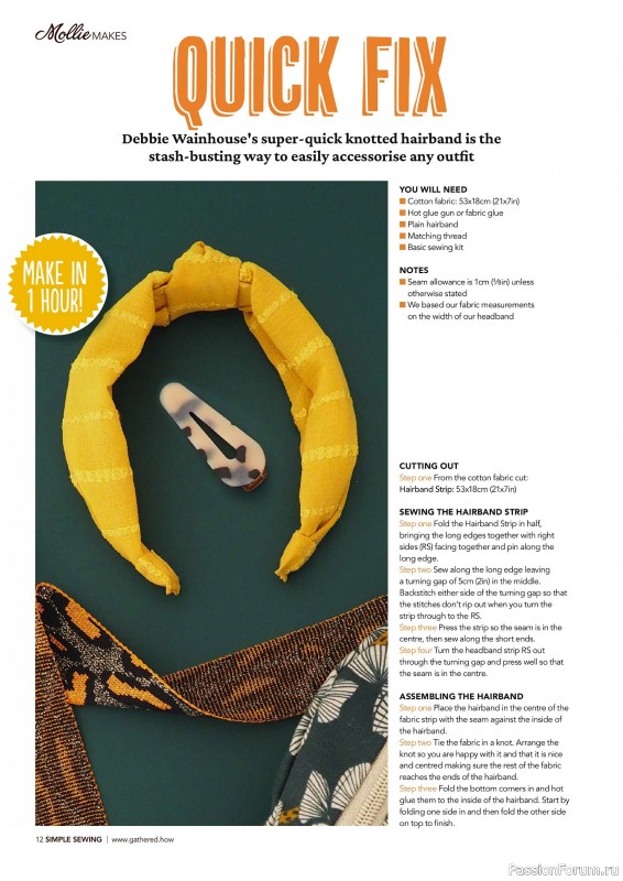 Коллекция проектов для рукодельниц в журнале «Mollie Makes - Simple Sewing 2025»