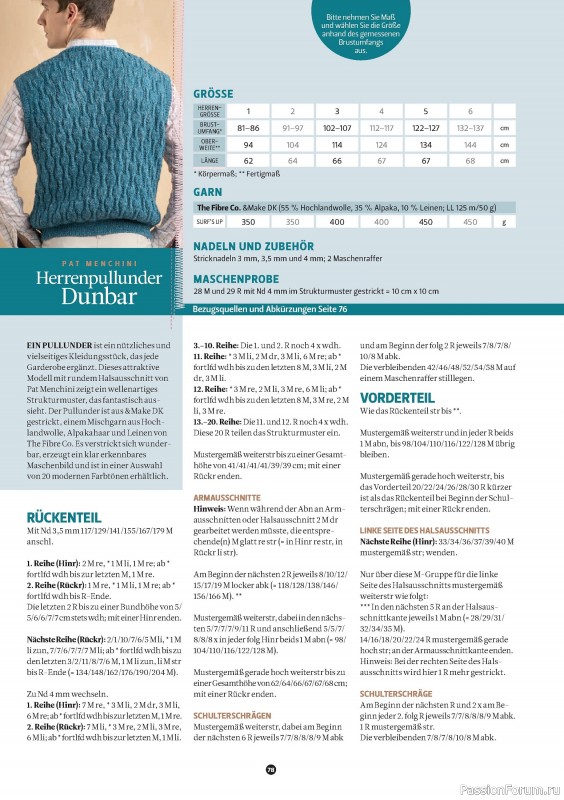 Вязаные проекты спицами в журнале «The Knitter №75 2025 Germany»