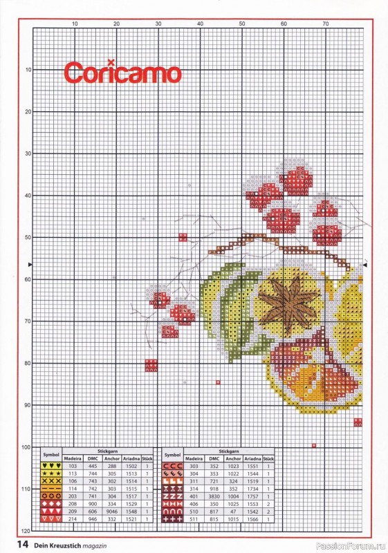 Вышивка крестом в журнале «Dein Kreuzstich Magazin №6 2021»