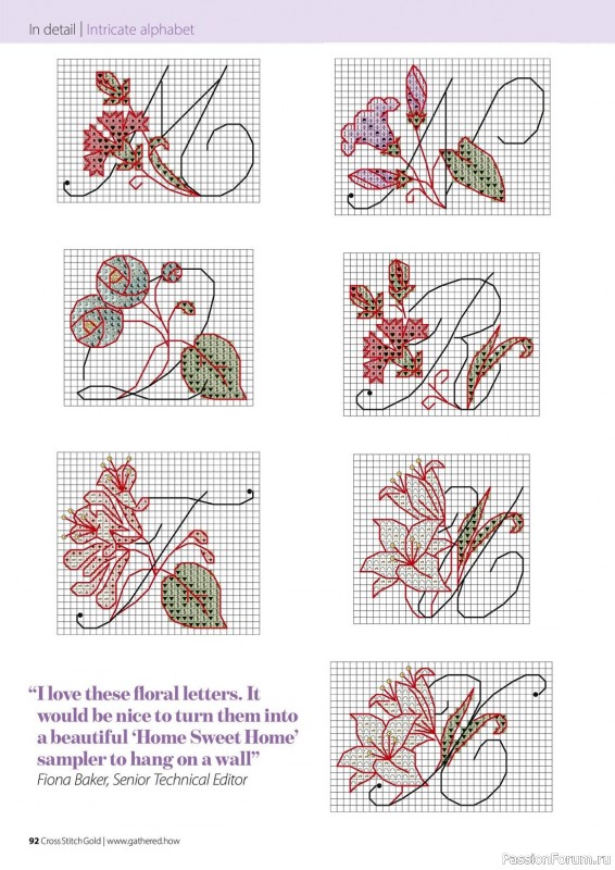 Коллекция вышивки в журнале «Cross Stitch Gold - Floral Collection 2023»