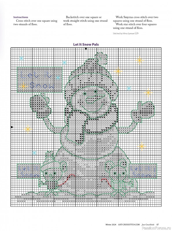 Коллекция вышивки в журнале «Just CrossStitch - Winter 2024»