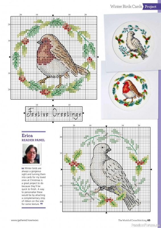 Коллекция вышивки в журнале «The World of Cross Stitching №351 2024»