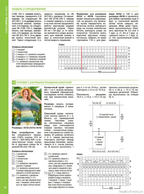 Вязаные модели в журнале «Модное вязание №2 2024»