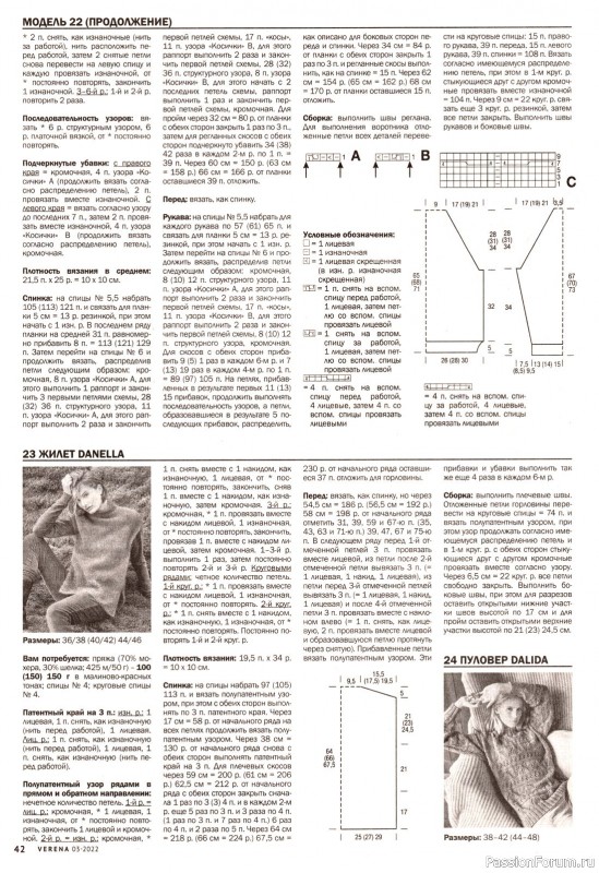 Вязаные модели в журнале «Verena №3 2022»