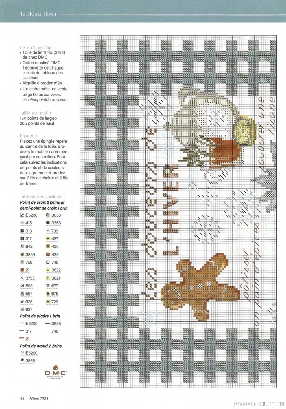 Коллекция вышивки в журнале «Creation Point de Croix №110 2025 Winter»