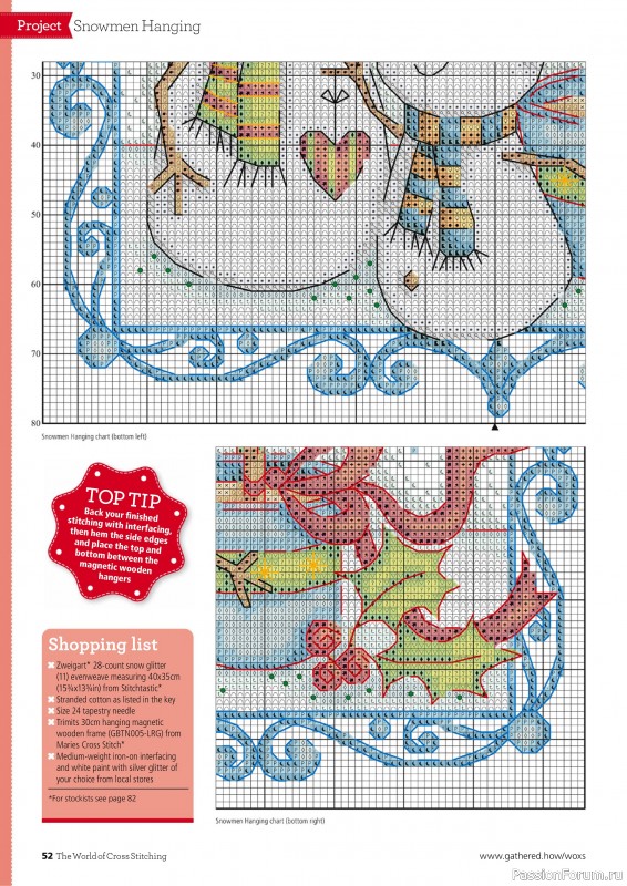 Коллекция вышивки в журнале «The World of Cross Stitching №351 2024»