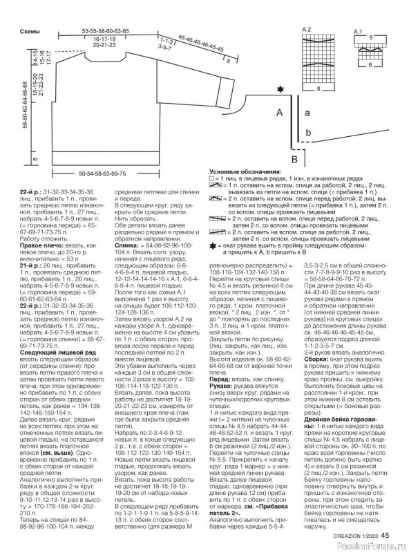 Вязаные модели в журнале «Creazion №1 2023»