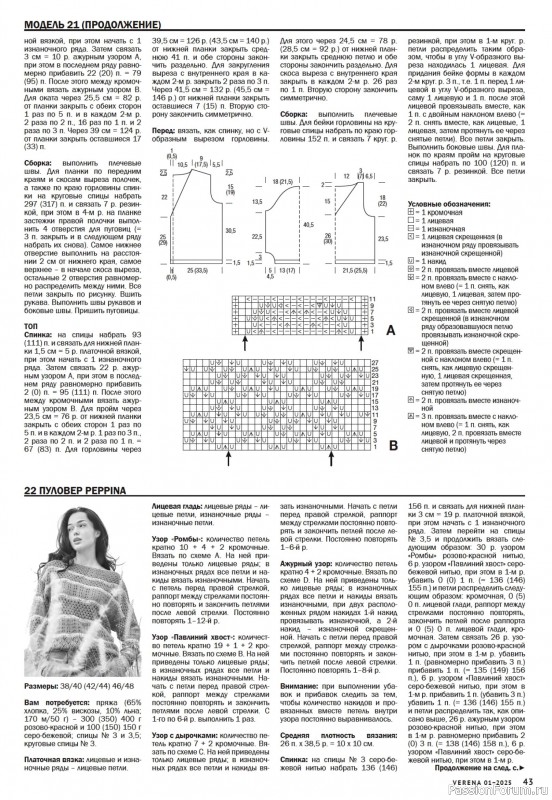 Вязаные модели в журнале «Verena №1 2025»