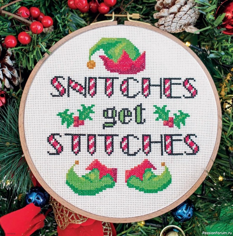 Коллекция вышивки в книге «Cross-Stitch for the Holidays»