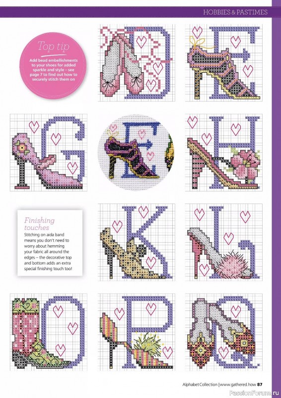 Коллекция вышивки в журнале «Cross Stitching Alphabet Collection 2022»