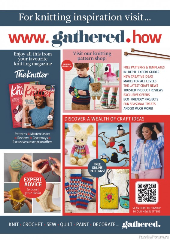 Вязаные проекты спицами в журнале «The Knitter №214 2025»