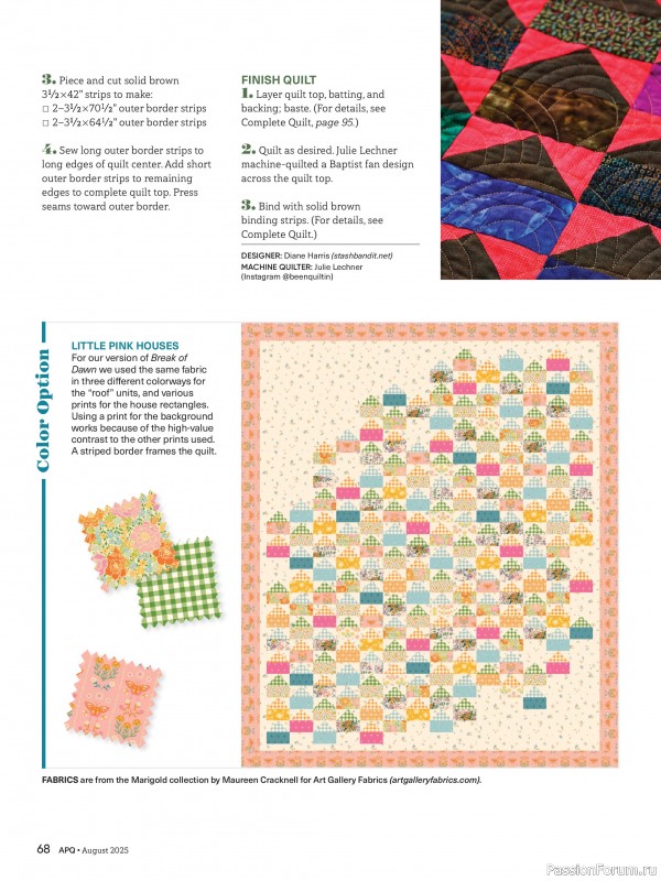 Коллекция проектов для рукодельниц в журнале «American Patchwork & Quilting №195 2025»