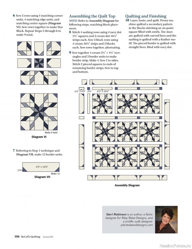 Коллекция проектов для рукодельниц в журнале «McCalls Quilting - Spring 2025»