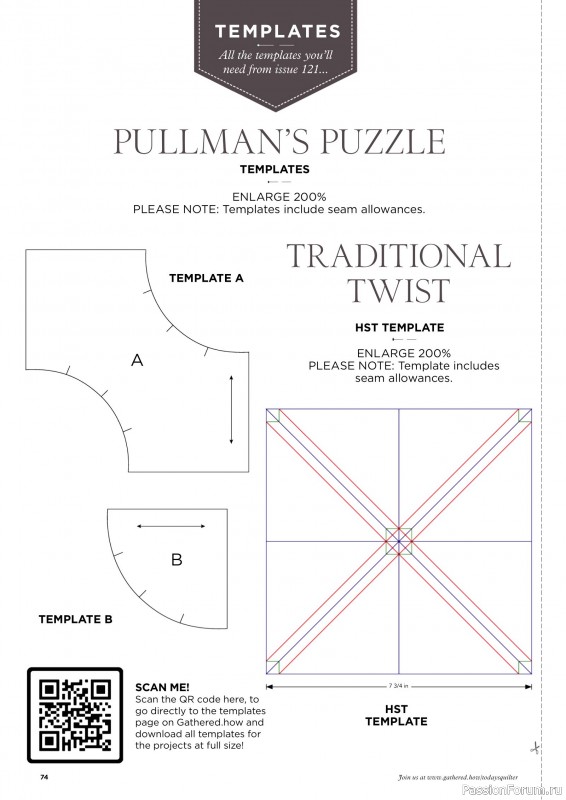 Коллекция проектов для рукодельниц в журнале «tToday's Quilter №121 2024»