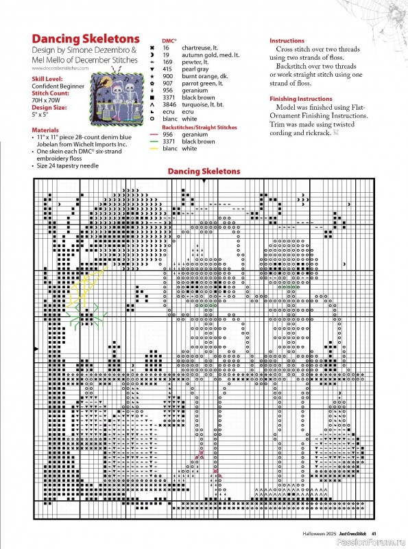 Коллекция вышивки в журнале «Just CrossStitch - Halloween 2025»