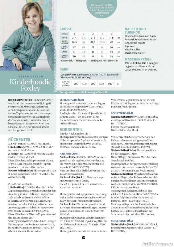 Вязаные проекты спицами в журнале «The Knitter German №71 2024»