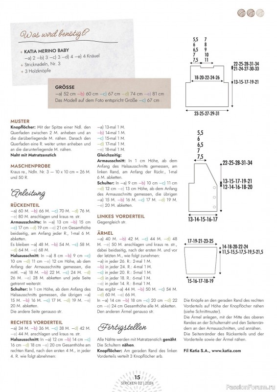 Вязаные проекты в журнале «Einfach Stricken №2 2024»