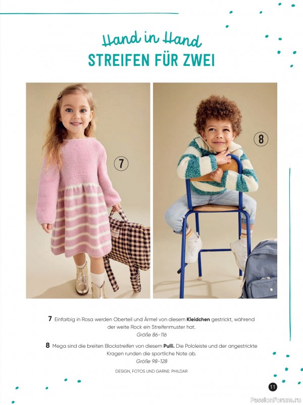 Вязаные модели для детей в журнале «Kinder Maschenmode №3 2025»