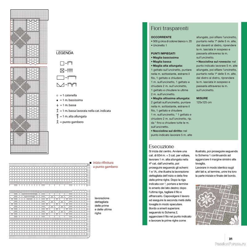 Вязаные проекты крючком в журнале «Uncinetto Manuale Filet №7 2022»