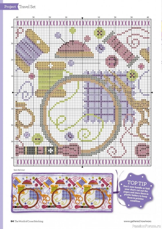 Коллекция вышивки в журнале «The World of Cross Stitching №322 2022»