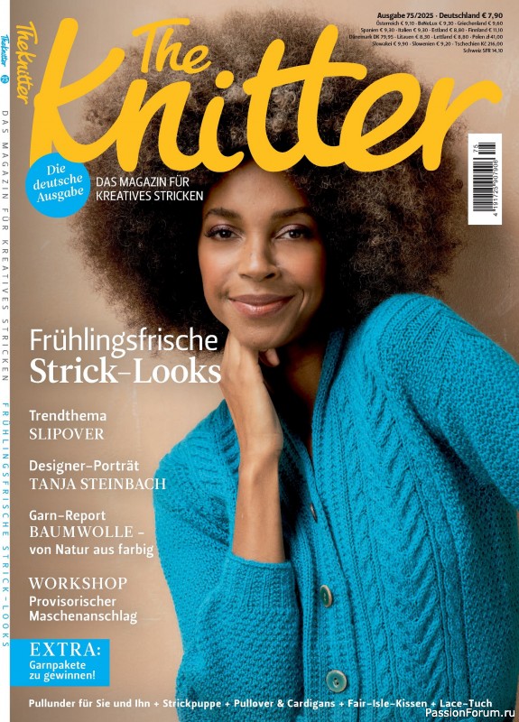 Вязаные проекты спицами в журнале «The Knitter №75 2025 Germany»