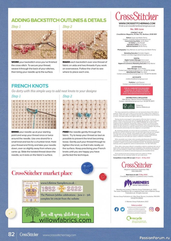 Коллекция вышивки в журнале «CrossStitcher №383 2022»