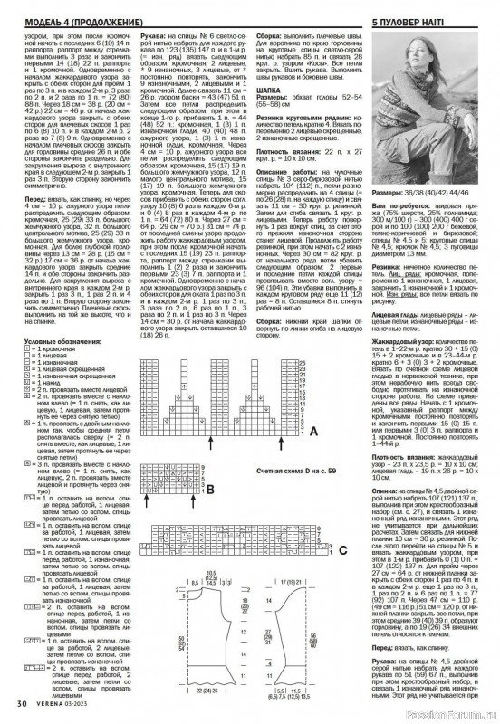 Вязаные модели в журнале «Verena №3 2023»