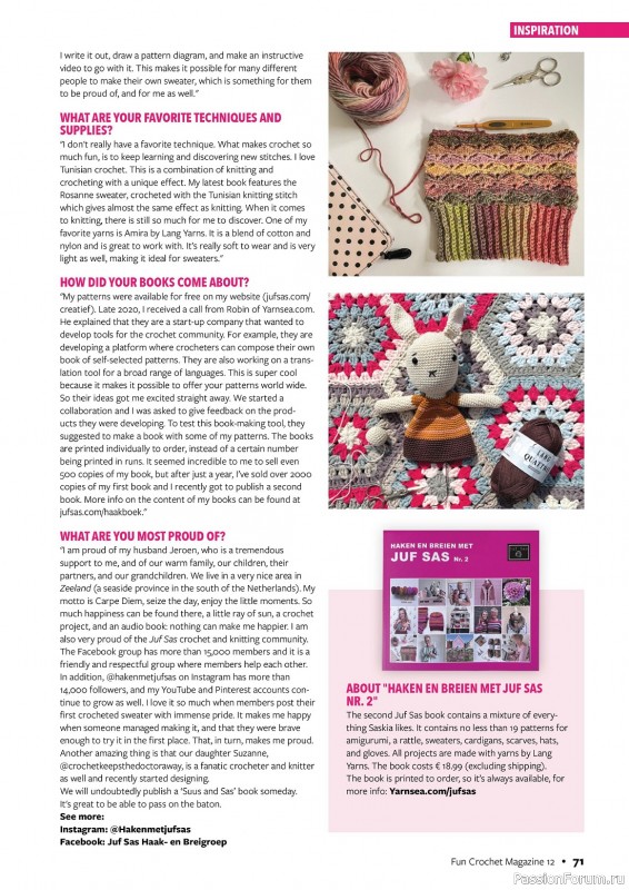 Вязаные проекты крючком в журнале «Fun Crochet Magazine №12 2023»