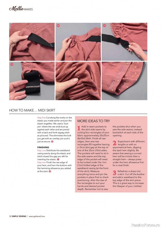 Коллекция проектов для рукодельниц в журнале «Mollie Makes - Simple Sewing 2025»