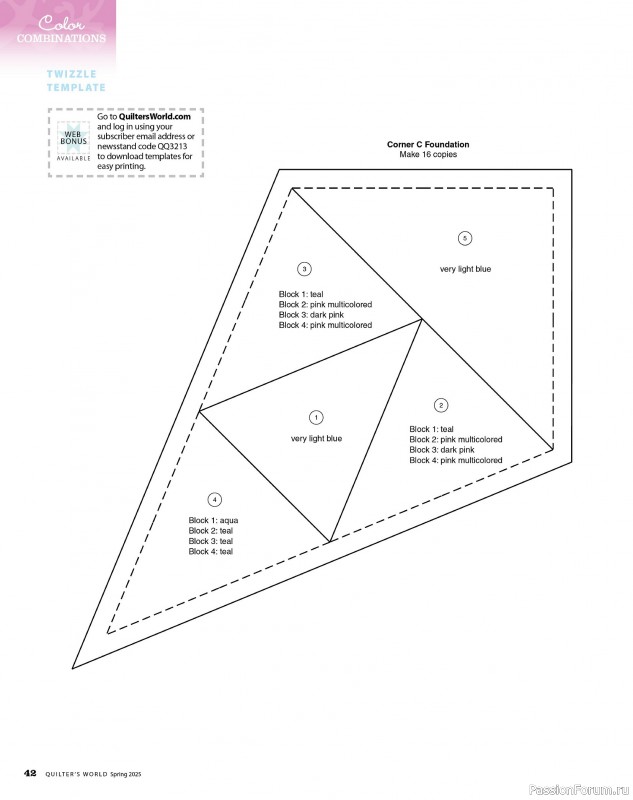 Коллекция проектов для рукодельниц в журнале «Quilter's World - Spring 2025»