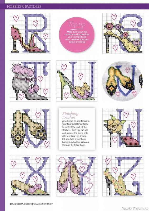 Коллекция вышивки в журнале «Cross Stitching Alphabet Collection 2022»