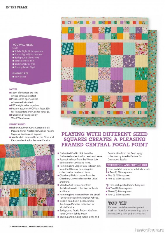 Коллекция проектов для рукодельниц в журнале «Love Patchwork & Quilting №150 2025»