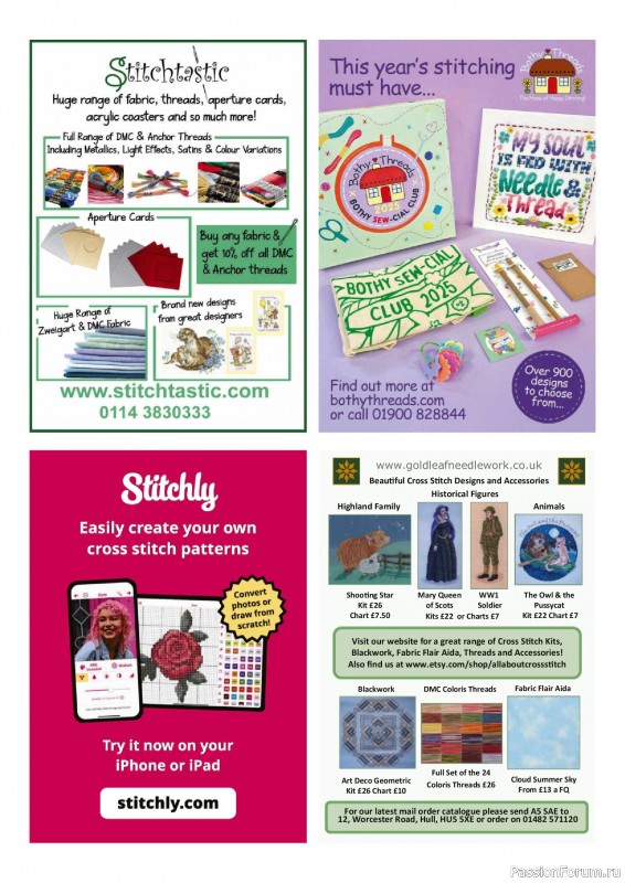 Коллекция вышивки в журнале «The World of Cross Stitching №358 2025»