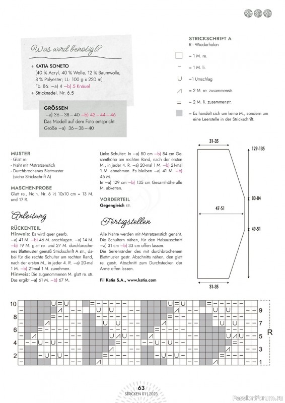 Вязаные проекты спицами в журнале «Einfach Stricken №1 2023»