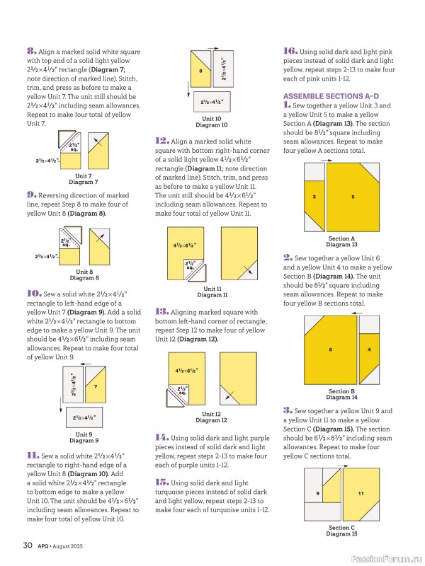 Коллекция проектов для рукодельниц в журнале «American Patchwork & Quilting №195 2025»