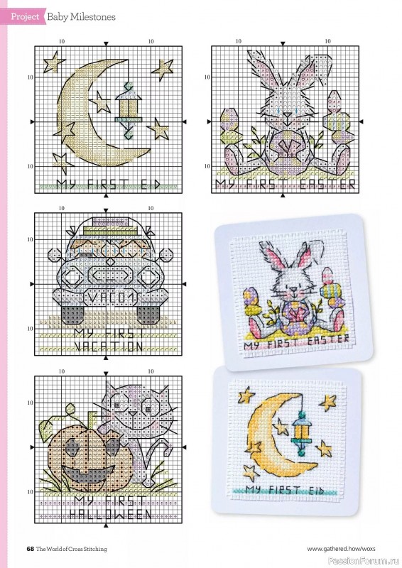 Коллекция вышивки в журнале «The World of Cross Stitching 342 2024»