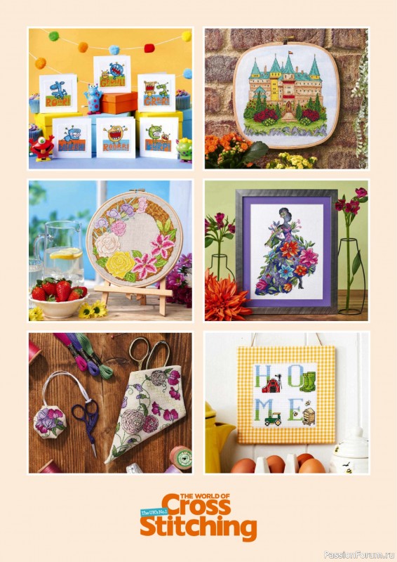 Коллекция вышивки в журнале «The World of Cross Stitching №347 2024»