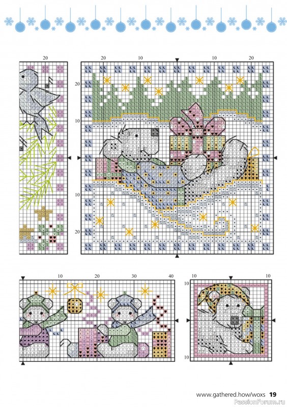 Коллекция вышивки в журнале «The World of Cross Stitching №350 2024»