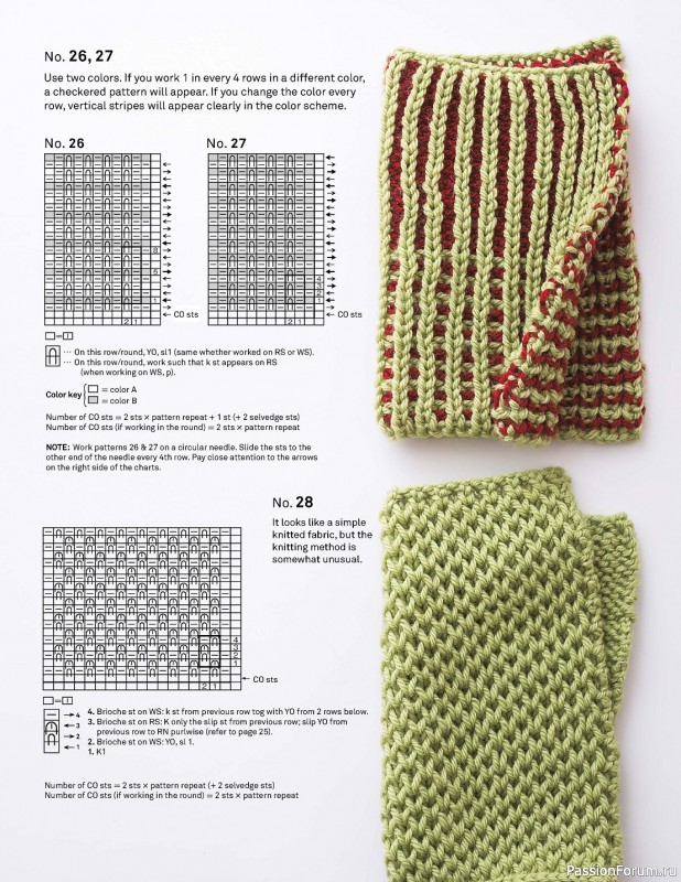 Вязаные проекты в книге «55 Fantastic Japanese Knitting Stitches»