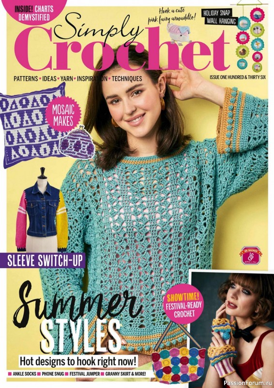 Вязаные проекты крючком в журнале «Simply Crochet №136 2023»