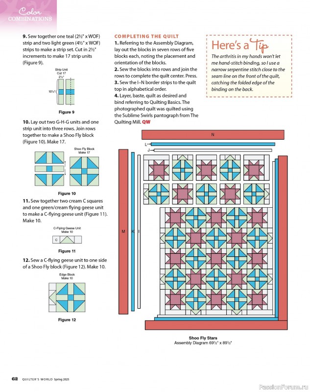 Коллекция проектов для рукодельниц в журнале «Quilter's World - Spring 2025»